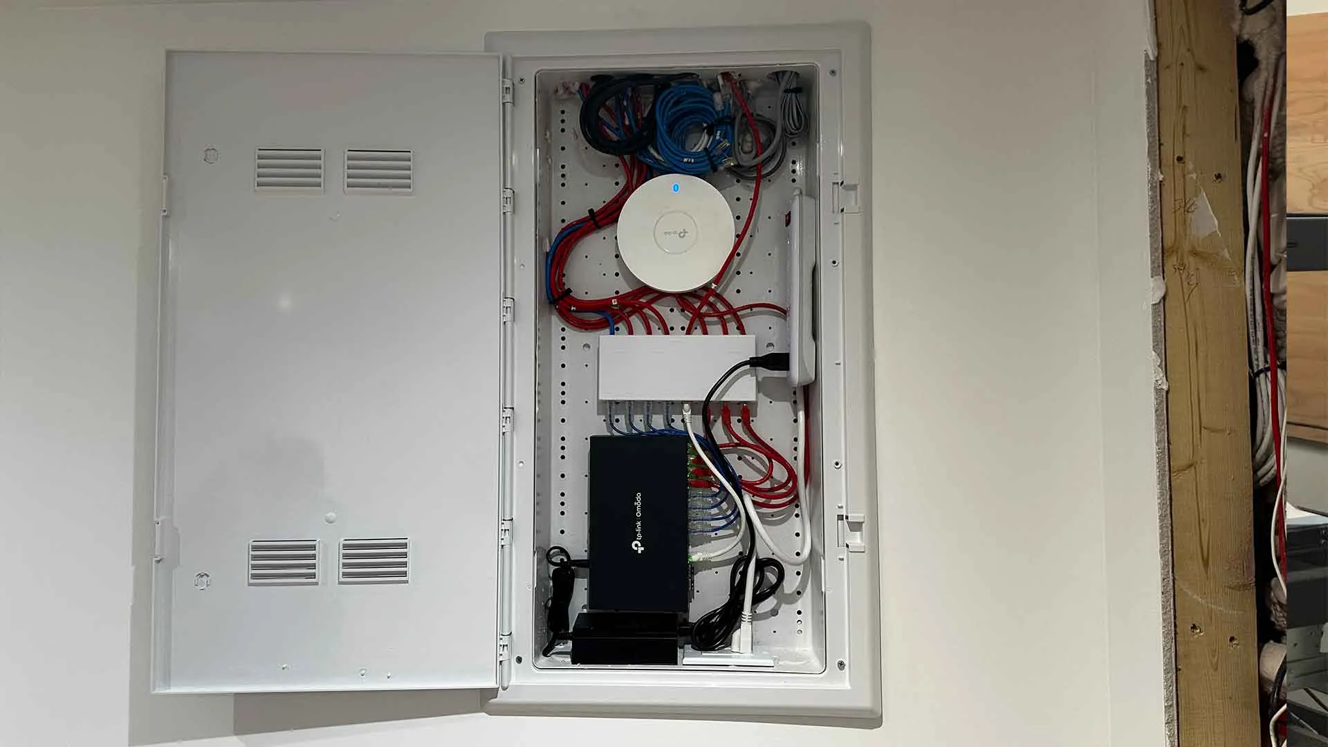 Professional structured data cabling network rack installation